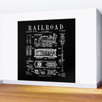 Railroad Railway Steam Locomotive Train Vintage Patent Print Wall Mural Gallery Image 2