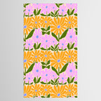 Retro Groovy Daisies - Orange, Pink, Very-Peri and Green  Tablecloth Gallery Image 2