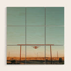 El Cosmico Sign, Marfa, West Texas Wood Wall Art Gallery Image 1