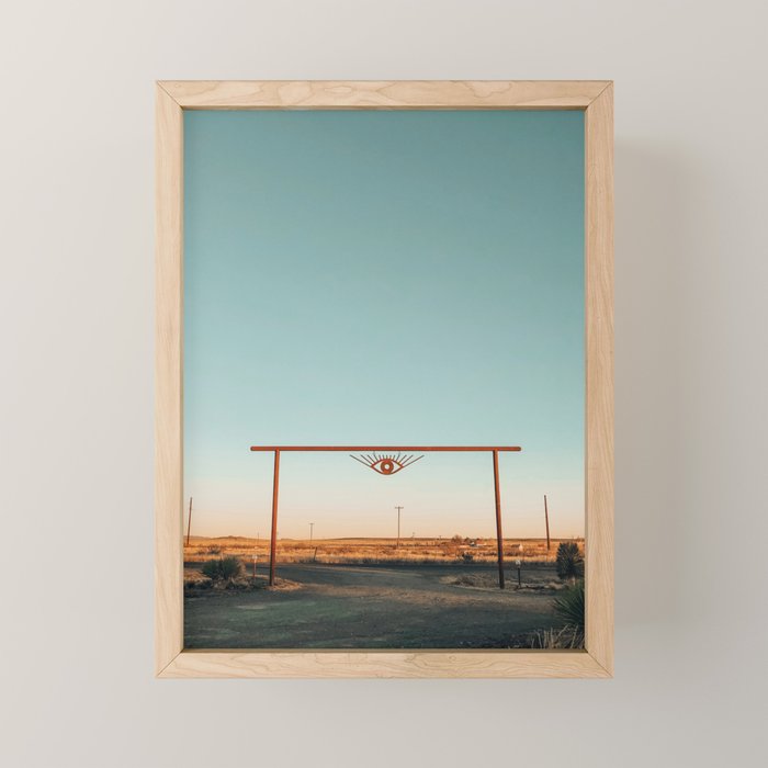 El Cosmico Sign, Marfa, West Texas Mini Art Print Gallery Image 1