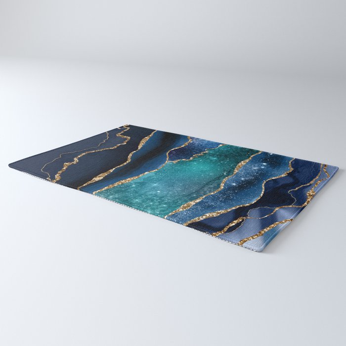 Blue Night Galaxy Marble Rug Gallery Image 3