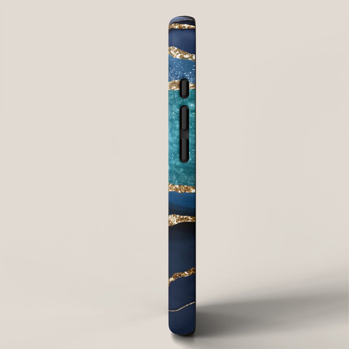 Blue Night Galaxy Marble iPhone Case Gallery Image 2