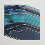 Blue Night Galaxy Marble Wrapping Paper Gallery Image 3