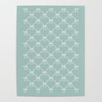 Bows & Ribbons Pattern XXVIII Pastel Mint Green Poster Gallery Image 4