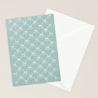 Bows & Ribbons Pattern XXVIII Pastel Mint Green Stationery Card Gallery Image 2