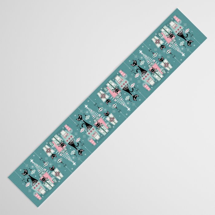 Vintage Kitty Christmas II sxs6- ©studioxtine Table Runner Gallery Image 3