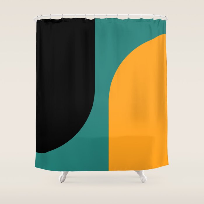 Modern Minimal Arch Abstract LXV Shower Curtain Gallery Image 1