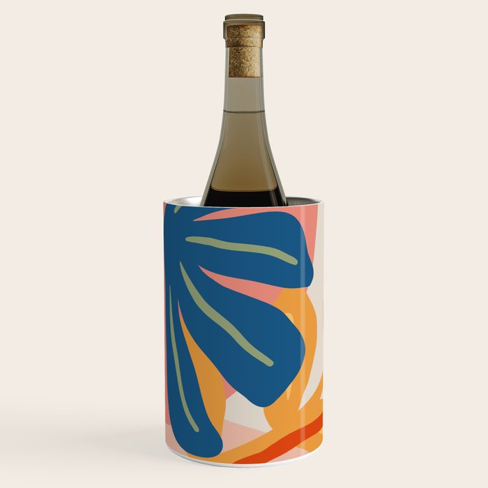 Flower Market Madrid, Abstract Retro Floral Print Wine Chiller Gallery Image 2