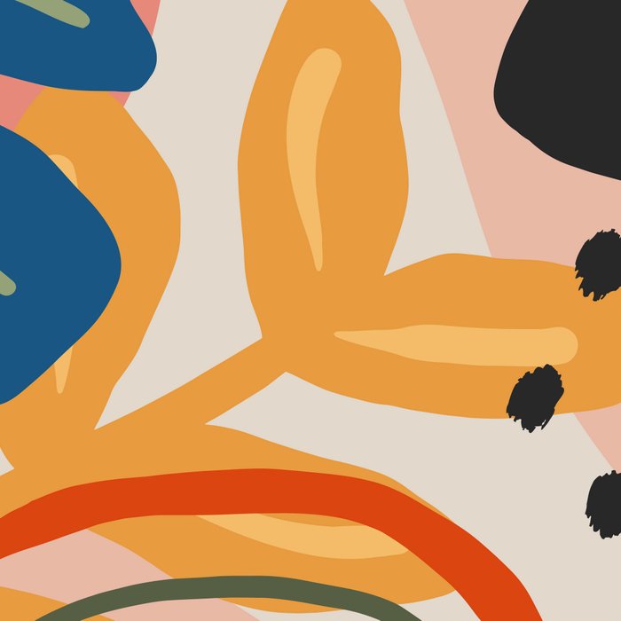 Flower Market Madrid, Abstract Retro Floral Print Coffee Mug Gallery Image 2