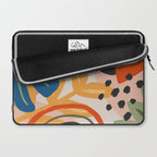 Flower Market Madrid, Abstract Retro Floral Print Laptop Sleeve Gallery Image 2