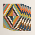 Mid Century Geometric Pattern Technicolor Diamond  Wrapping Paper Gallery Image 3