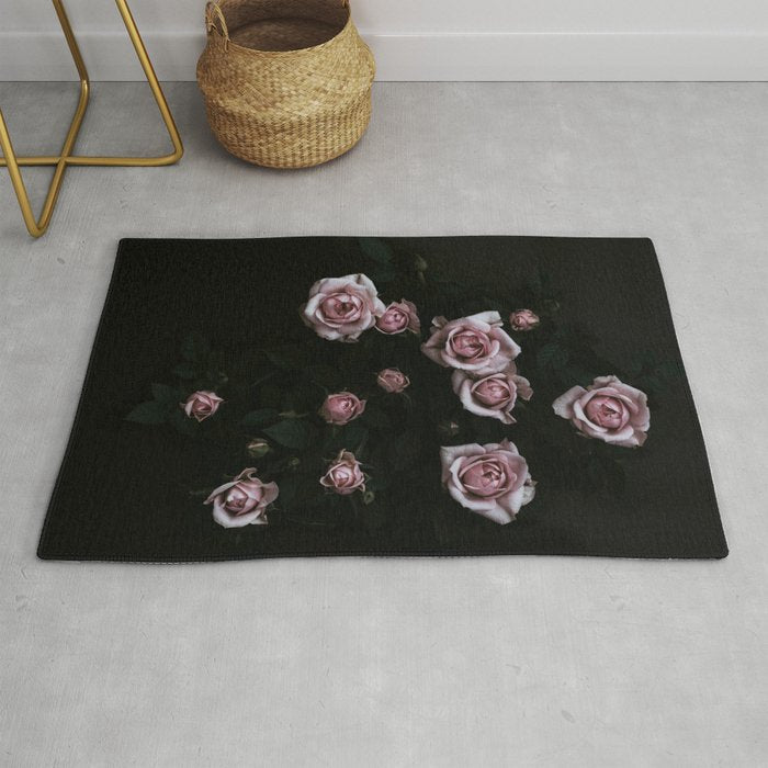 Velvet Rose Pink - Elegant Rose Flower photography by Ingrid Beddoes Rug Gallery Image 1