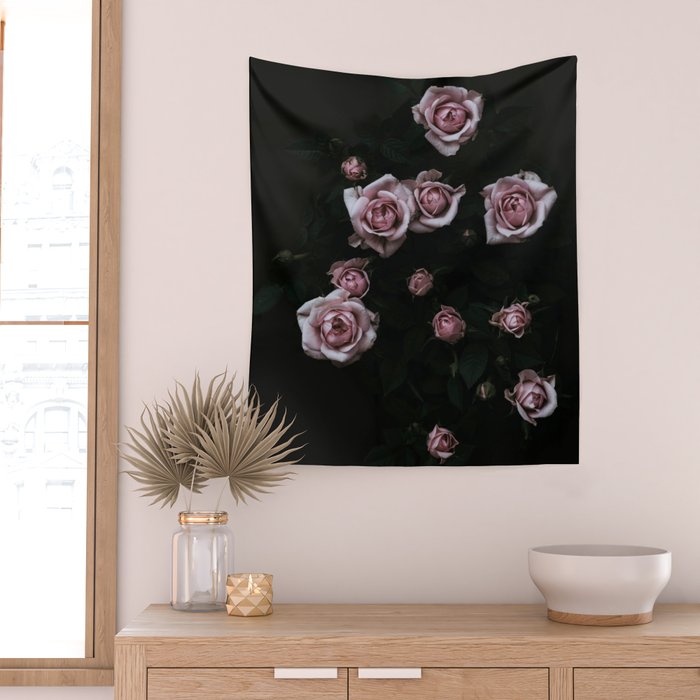 Velvet Rose Pink - Elegant Rose Flower photography by Ingrid Beddoes Wall Tapestry Gallery Image 2