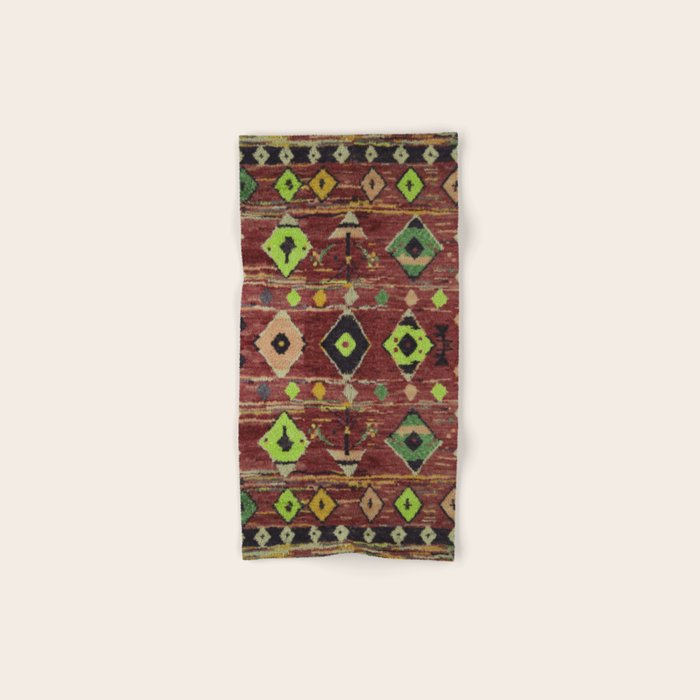 Moroccan Sunset Bohemian Geometric Pattern Bath Towel Gallery Image 1