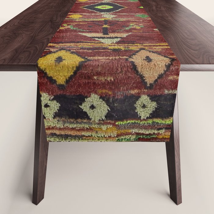 Moroccan Sunset Bohemian Geometric Pattern Table Runner Gallery Image 1