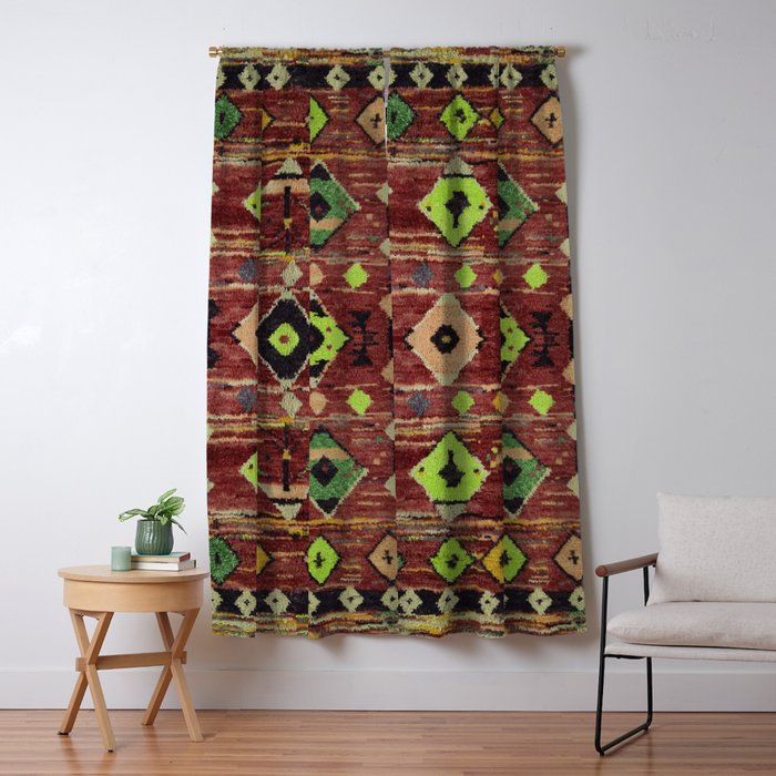 Moroccan Sunset Bohemian Geometric Pattern Window Curtain Gallery Image 5