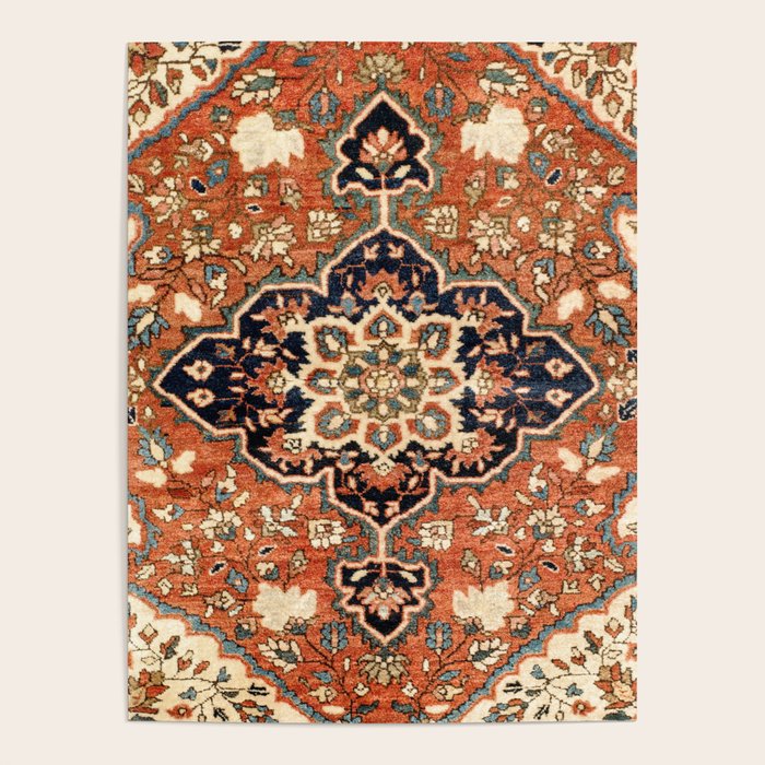 Sarouk Poshti Persian Rug Print Poster Gallery Image 4