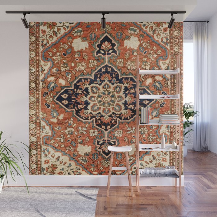 Sarouk Poshti Persian Rug Print Wall Mural Gallery Image 1