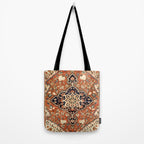 Sarouk Poshti Persian Rug Print Tote Bag Gallery Image 2