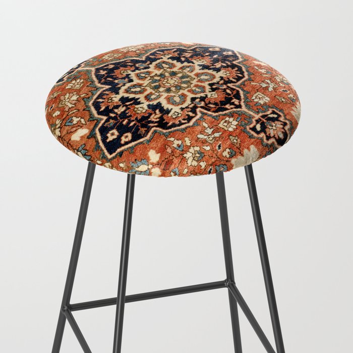 Sarouk Poshti Persian Rug Print Stool Gallery Image 2