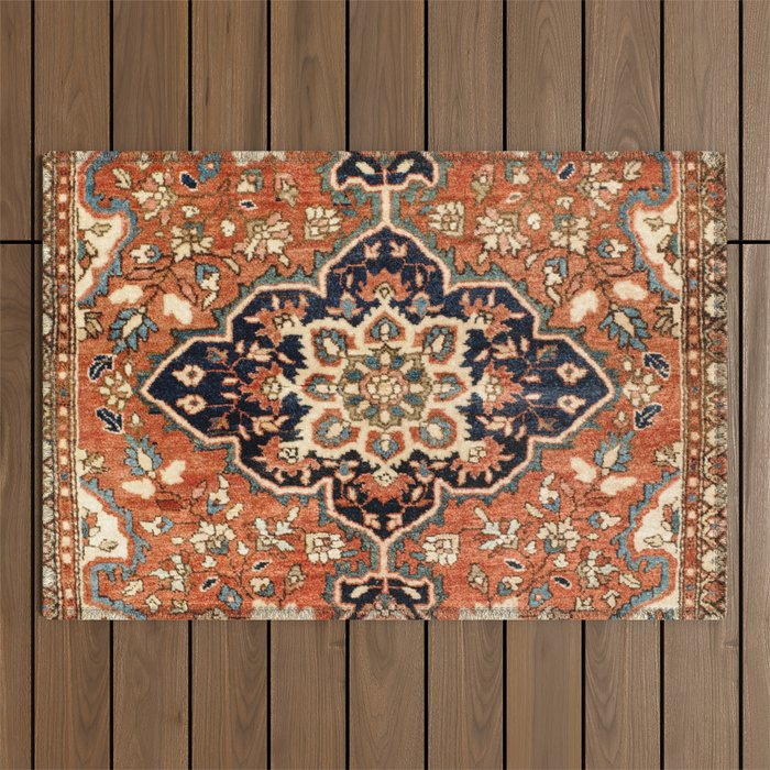 Sarouk Poshti Persian Rug Print Outdoor Rug Gallery Image 1