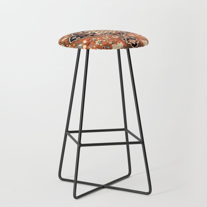 Sarouk Poshti Persian Rug Print Stool Gallery Image 1