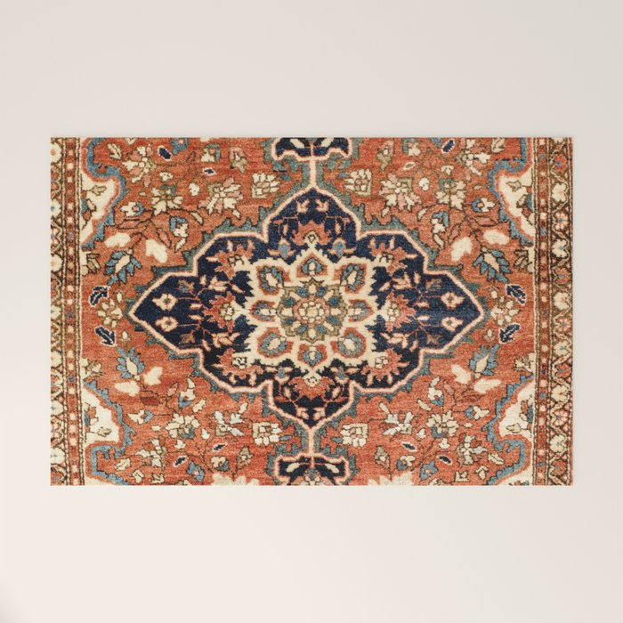 Sarouk Poshti Persian Rug Print Welcome Mat Gallery Image 1