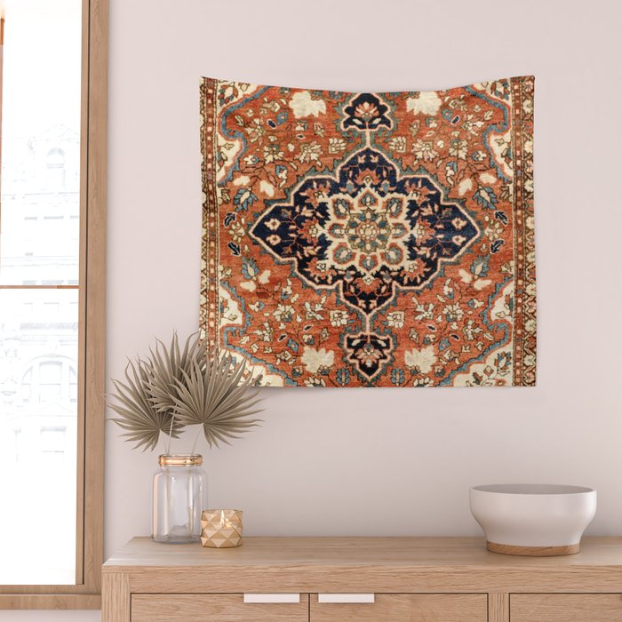 Sarouk Poshti Persian Rug Print Wall Tapestry Gallery Image 2