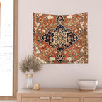 Sarouk Poshti Persian Rug Print Wall Tapestry Gallery Image 2