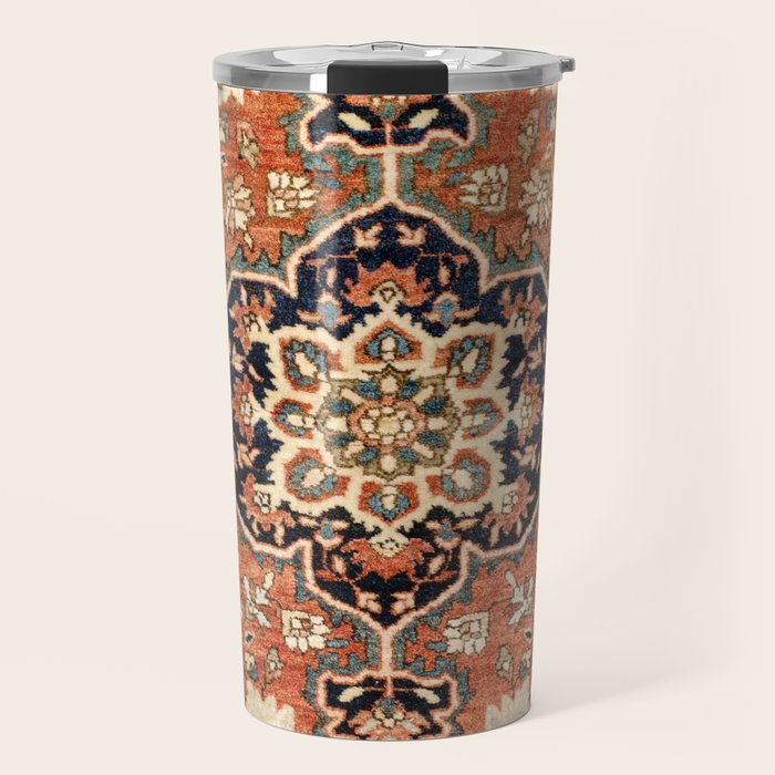 Sarouk Poshti Persian Rug Print Travel Mug Gallery Image 1