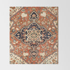Sarouk Poshti Persian Rug Print Throw Blanket Gallery Image 2