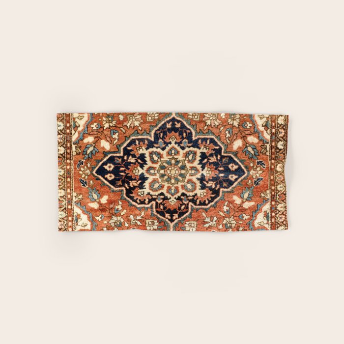 Sarouk Poshti Persian Rug Print Bath Towel Gallery Image 1