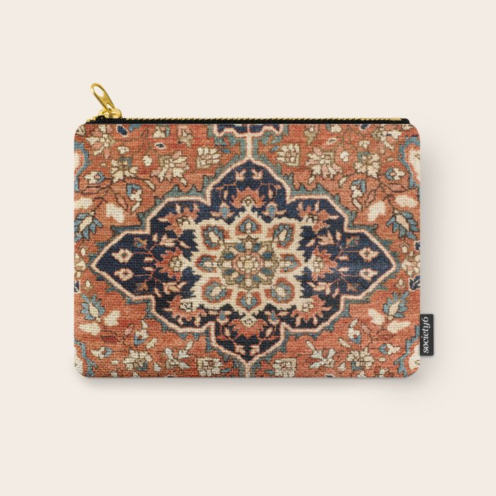 Sarouk Poshti Persian Rug Print Carry All Pouch Gallery Image 1
