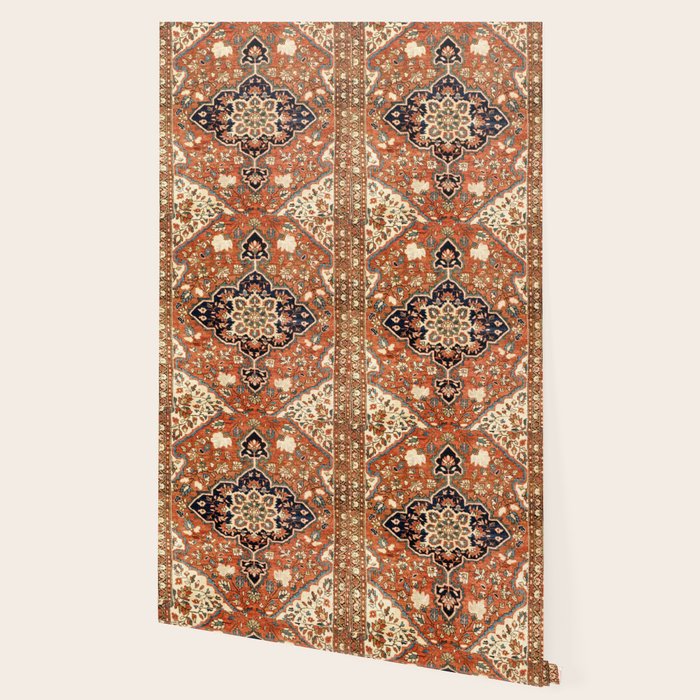 Sarouk Poshti Persian Rug Print Wallpaper Gallery Image 2