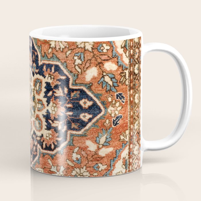 Sarouk Poshti Persian Rug Print Coffee Mug Gallery Image 1