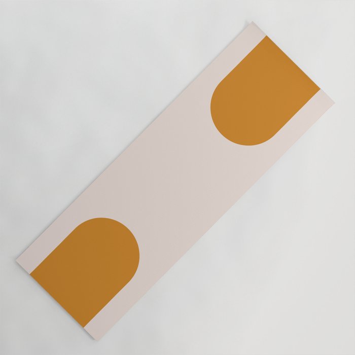 Arch (Yellow & Pale Pink) Yoga Mat Gallery Image 1