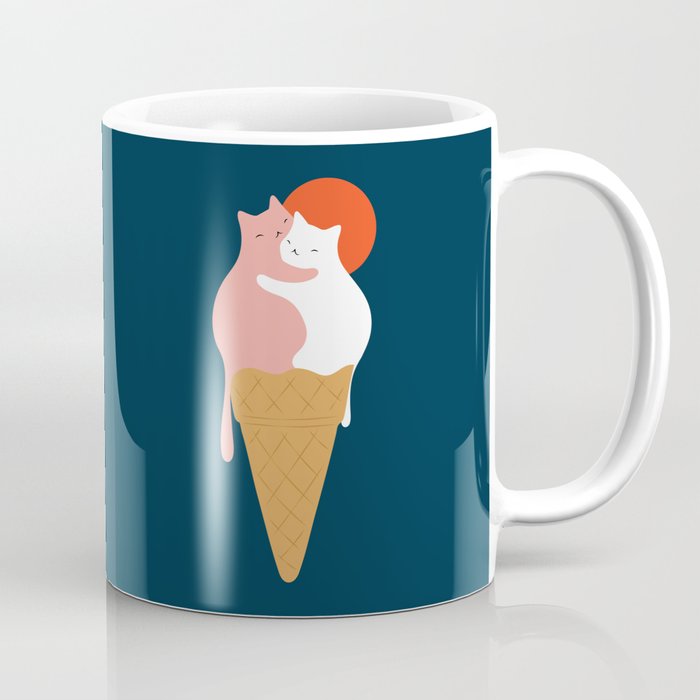 Cat Landscape 145: Strawberry & Vanilla Coffee Mug Gallery Image 1