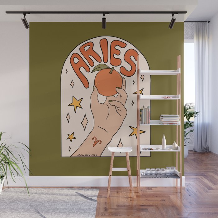 Aries Orange Wall Mural Gallery Image 1