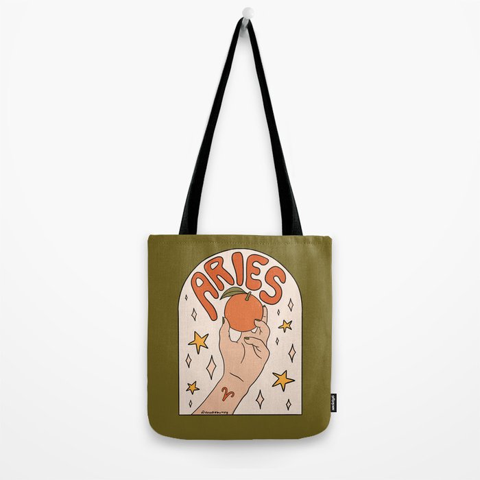 Aries Orange Tote Bag Gallery Image 2