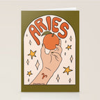 Aries Orange Stationery Card Gallery Image 2