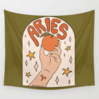 Aries Orange Wall Tapestry Gallery Image 4