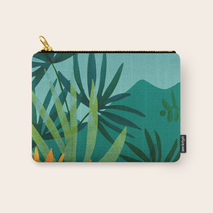 Tropical Moonlight Garden Landscape  Carry All Pouch Gallery Image 1