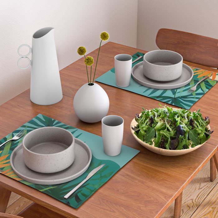 Tropical Moonlight Garden Landscape  Placemat Gallery Image 2