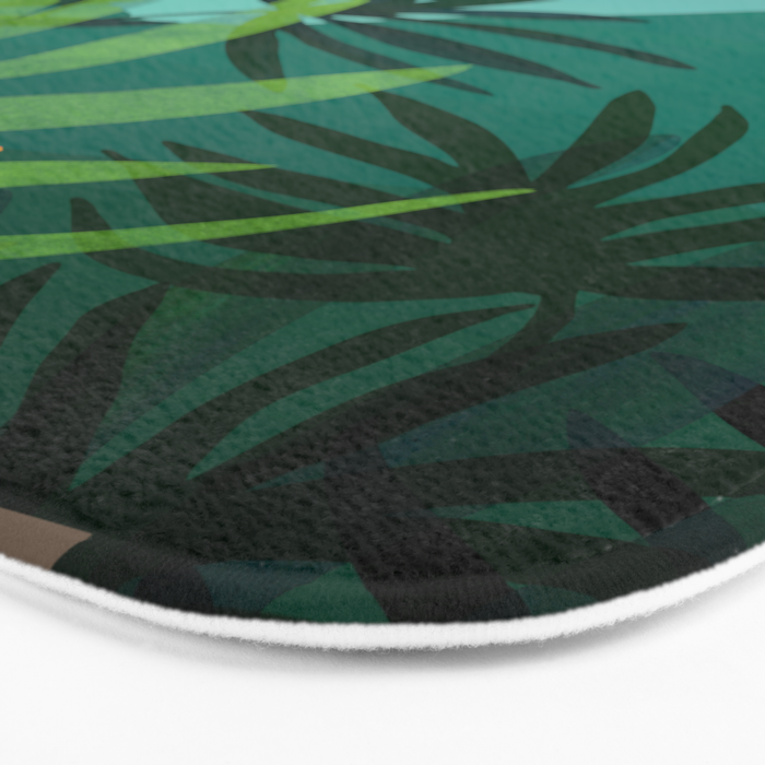 Tropical Moonlight Garden Landscape  Bath Mat Gallery Image 3