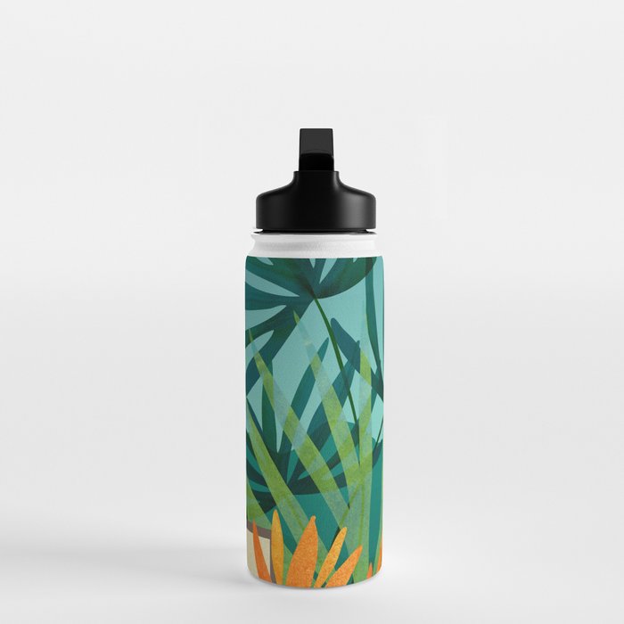 Tropical Moonlight Garden Landscape  Water Bottle Gallery Image 3