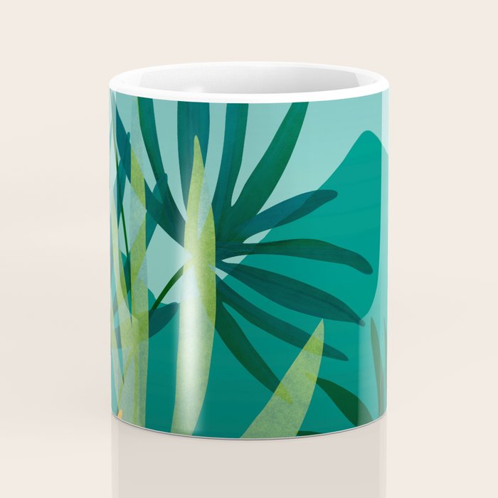 Tropical Moonlight Garden Landscape  Coffee Mug Gallery Image 4