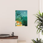 Tropical Moonlight Garden Landscape  Poster Gallery Image 2