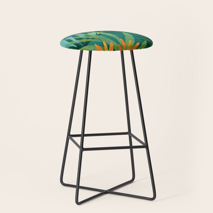 Tropical Moonlight Garden Landscape  Stool Gallery Image 1