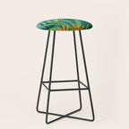 Tropical Moonlight Garden Landscape  Stool Gallery Image 1