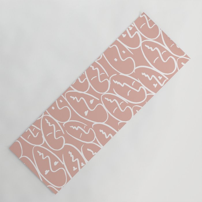 faces (pink) Yoga Mat Gallery Image 1